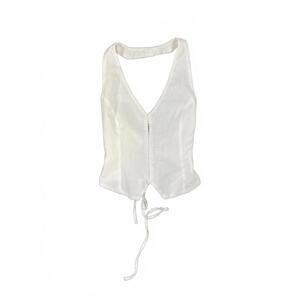 NEW THATSSOFETCH Alonzo Top White - Hook and Eye Front and Back Tie Size 4